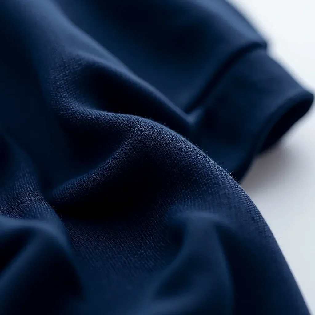 Close-up of the compression fabric's texture revealing the weave quality and reflective thread detail, captured in studio lighting
