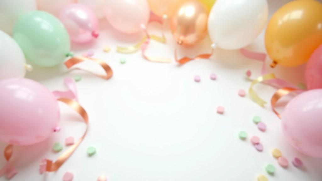 Colorful balloons, ribbons, and decorative elements for budget-friendly party setup