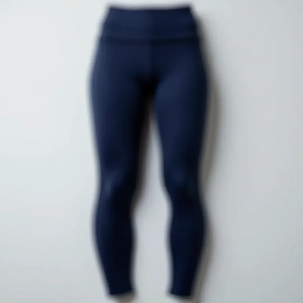 Elite Winter compression tights in deep navy on a white background, full-length view showing the fabric and fit